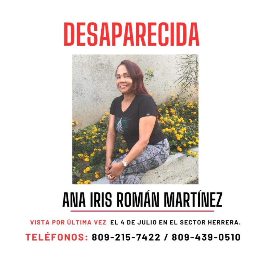 Ana Iris Román Martínez, desapareció el pasado 4 de julio sin que hasta la fecha las autoridades hayan dado con su paradero.